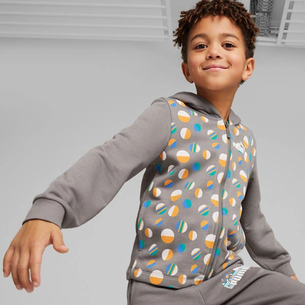 Hoodie Fuar PUMA do Leanbh Beag ESS+ Samhraidh Campa! Éadaí Caitheamh Aimsire!